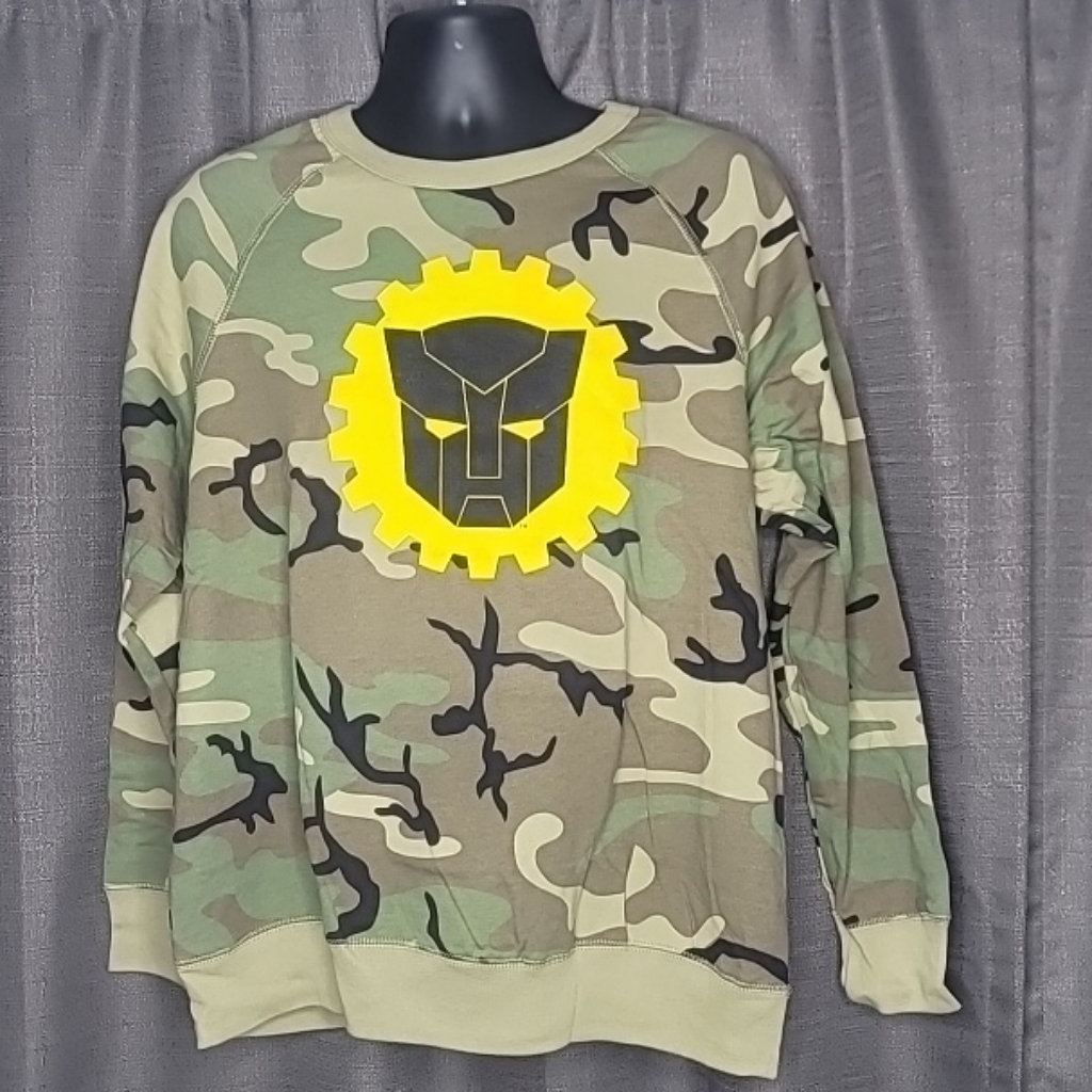 Transformers Camouflage Camo Crew Neck Sweatshirt Xl